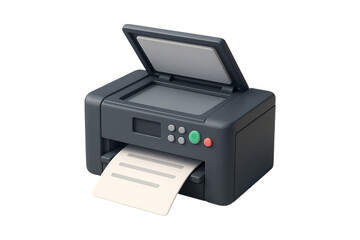 Multifunction printer icon with sleek design, showcasing document being printed