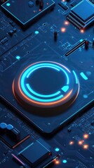 Illuminated Circuit Board with Central Ring Light