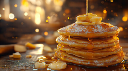 Delicious Pancakes A Real Aesthetic Wallpaper Background for Your Devices