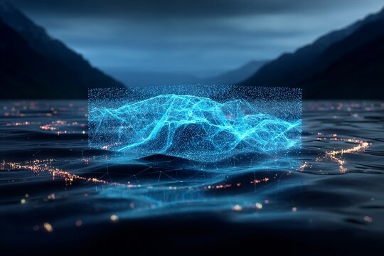 Serene Sunset Over Tranquil Lake Majestic Mountains Reflected in Calm Waters with Lush Greenery