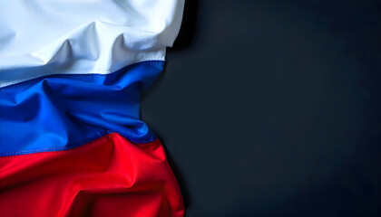 Russian flag on Dark Background