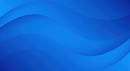 Fototapeta premium Abstract Blue Waves Background Design: Serene and Elegant Curves