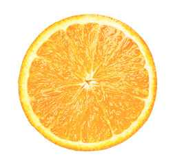 orange slice isolated on white background