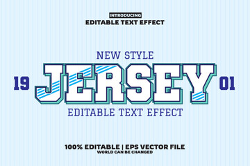 Jersey editable text effect in new modern trend style