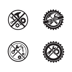 No-Tool Assembly Icons Simple Tool-Free Installation Graphics