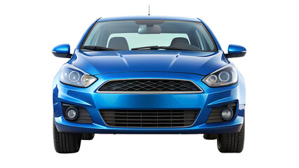 Fototapeta premium blue car isolated on transparent white background, clipping path