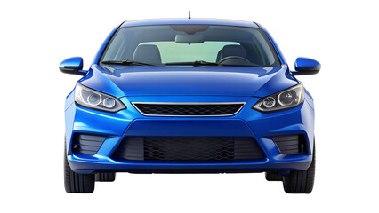 Naklejka premium blue car isolated on transparent white background, clipping path