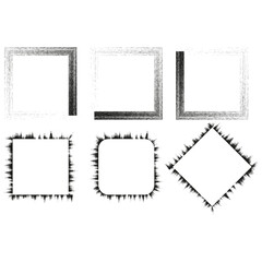 Square frame outline. Geometric box shapes. Minimalist border elements. Vector clean illustration.