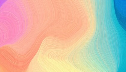 Fototapeta premium Peach Teal Lavender Summer Wave Art