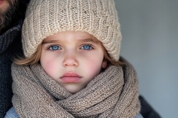 Loving Family Helping Child Recover from Flu