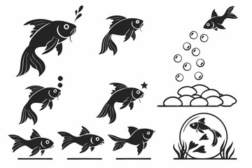 set of funny animals