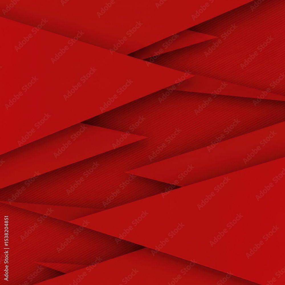Aufkleber abstract red triangular geometric pattern design background wallpaper