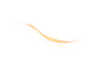 Twinkle, orbit, ray, swirl, and particle in a glowing magic trail. Shiny gold spiral PNG with transparent background ideal for luxurious, fantasy, and abstract light effects.