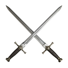 Crossed Swords A Symbol of Conflict and Honor isolated on transparent baackground