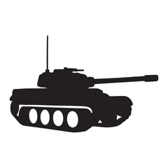 Isolated heavy military battle tank vector illustration