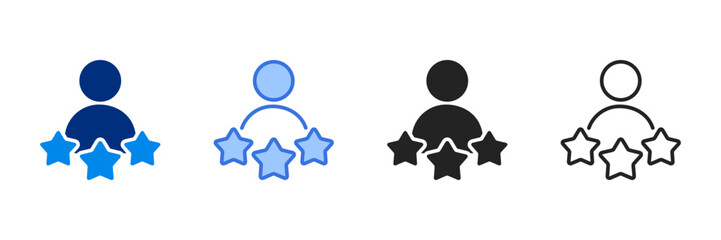 Client Icon Set Multiple Style Vector Illustration