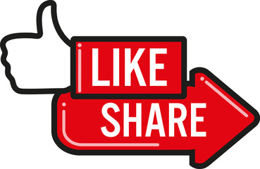 like and share icon