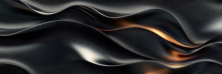 Obraz premium Abstract Black Wave Background Texture for Contemporary Wallpaper Design and Modern Creative Style