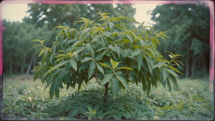 Obraz premium Azadirachta Indica, also known as Neem or Nimtree, with blank space for text