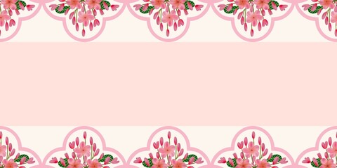 Seamless watercolour and unique floral pattern background for covers, notes, banner. Soft backgrounds colour. Watercolour art work. Flower stalk. Colourful flower.