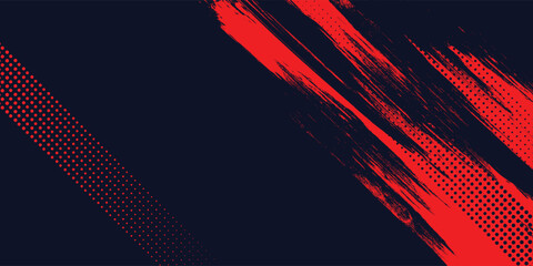 Red halftone dots blue color pattern gradient grunge texture background. Dot pop art comic sport style  sport background