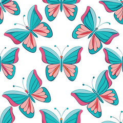 Obraz premium Butterfly seamless design