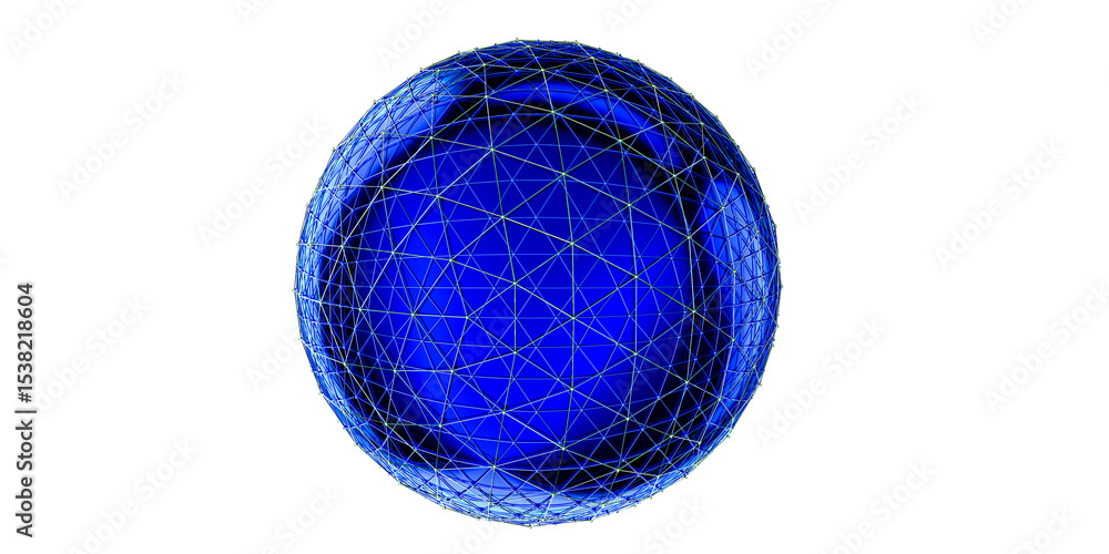 Poster vector futuristic sphere of particles and lines network connection big data abstract technology back