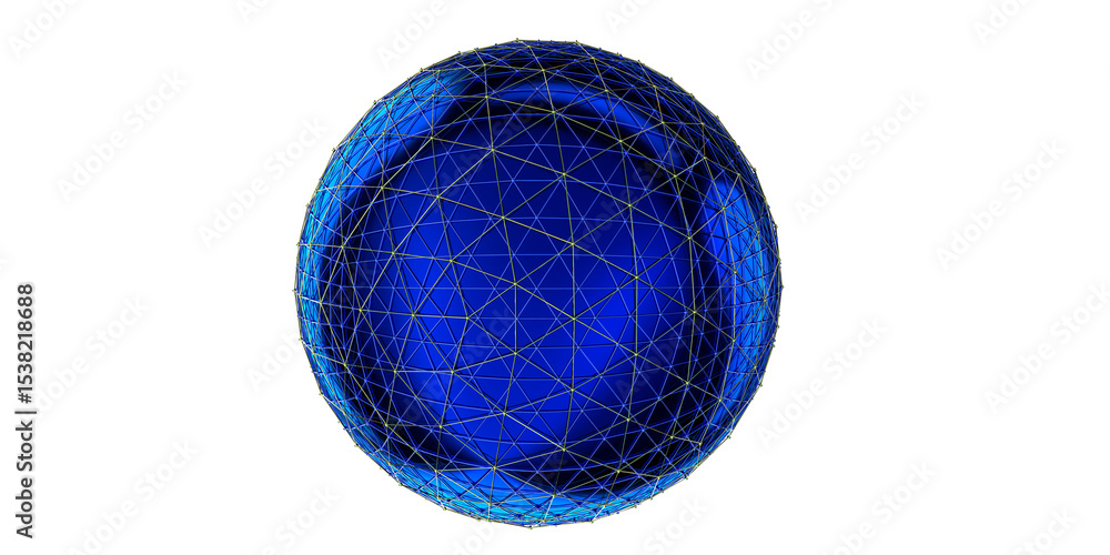 Poster vector futuristic sphere of particles and lines network connection big data abstract technology back