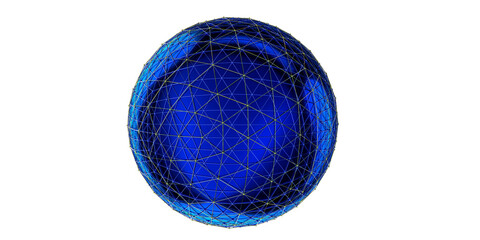 Vector futuristic sphere of particles and lines Network connection big data Abstract technology...