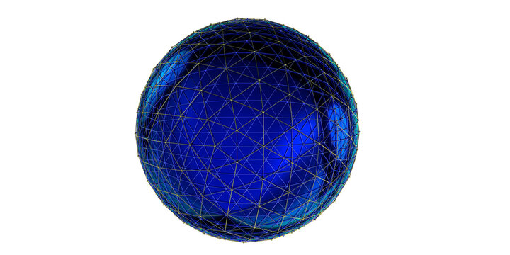 Vector futuristic sphere of particles and lines Network connection big data Abstract technology background