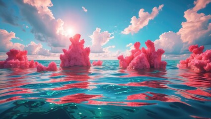 Sea Water with empty copy space for text