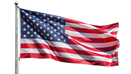 Fototapeta premium american flag isolated on white background