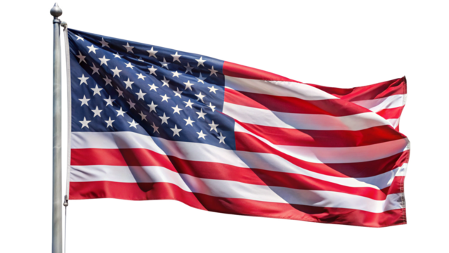 american flag isolated on white background
