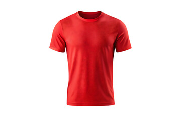 plain red T-shirt isolated -  on transparent background.PNG AI