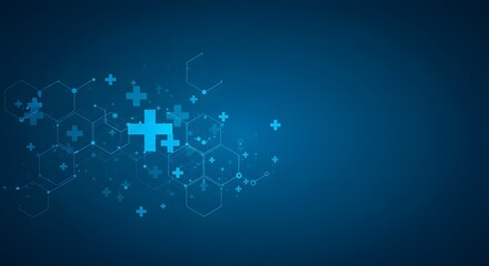 Abstract Medical Crosses Background Healthcare Design
