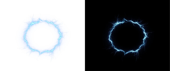 Lightning, frame, border, circle, and thunderbolt create this electrifying PNG. A glowing PNG Overlay with transparent blue discharge perfect for voltage-themed or tech vector visuals.