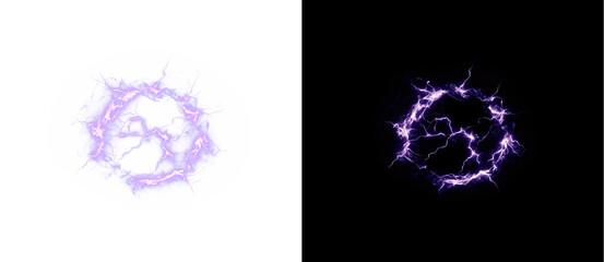 Abstract, magic, neon, night, and plasma create this stunning PNG. A glowing PNG Overlay with transparent thunder energy—ideal for lightning, portal, or storm-themed vector art.
