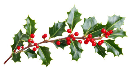 Holly made of red berries, a Christmas clip art design, holly clip art, Christmas holly clip art made of red berries, red berry holly clip art for Christmas, on a transparent backgrounds