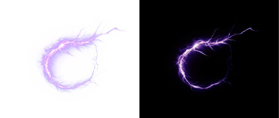Abstract, magic, neon, night, and plasma create this stunning PNG. A glowing PNG Overlay with transparent thunder energy—ideal for lightning, portal, or storm-themed vector art.