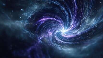 Naklejka premium 光の渦とエネルギーの抽象的な表現 | Abstract swirling light and energy