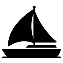 Yachting solid icon