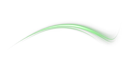 Abstract, green, light, streak, dynamic sleek PNG Overlay with white background. Transparent waves, smooth curves, and energetic flow make it perfect for futuristic, tech, and minimalist designs.