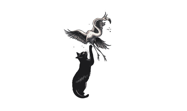 Cat Flamingo Fun Design
