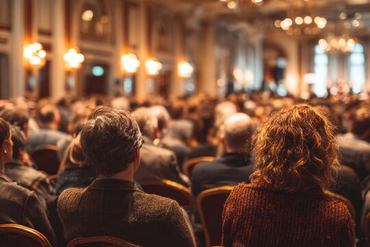 people sitting rear at the business conference. High quality