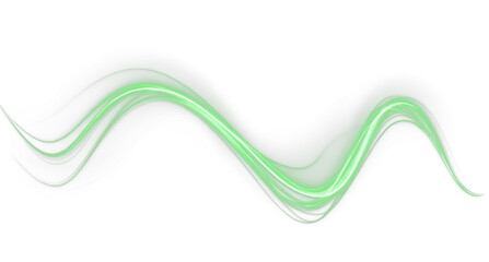 Glistering, light, line, twirl, green glowing PNG Overlay with transparent white background. Sparkling streaks, elegant curves, and neon energy enhance any dynamic, abstract, or magical design.