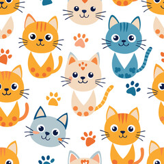 Cute cats pattern