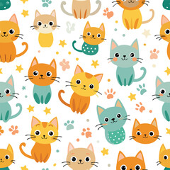 Cute cats pattern