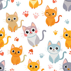 Cute cats pattern