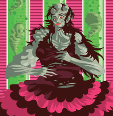 Fototapeta premium mutated failed clone with test tubes