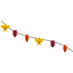 Autumn Decoration Garland Leaves